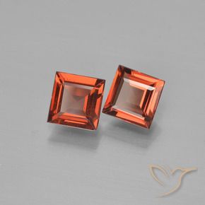 1.43 ctw Red Pyrope Garnet Stones, Natural Pyrope Garnet in Square Step-Cut Shape for Sale