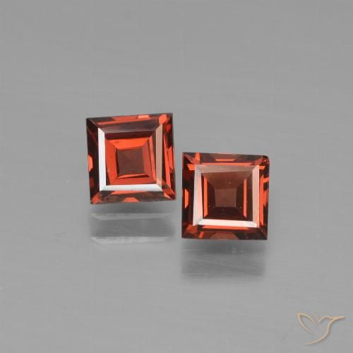 1.43ctw Natural Scarlet Red Pyrope Garnet, Square, VS