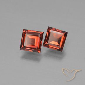 1.43 ctw Red Pyrope Garnet Stones, Natural Pyrope Garnet in Square Step-Cut Shape for Sale