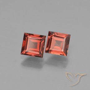 1.66 ctw Red Pyrope Garnet Stones, Natural Pyrope Garnet in Square Step-Cut Shape for Sale