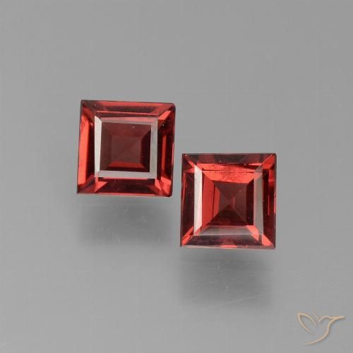 1.33ctw Natural Deep Red Pyrope Garnet, Square, VS