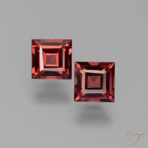 1.50ctw Natural Deep Wine Red Pyrope Garnet, Square, VVS-VS