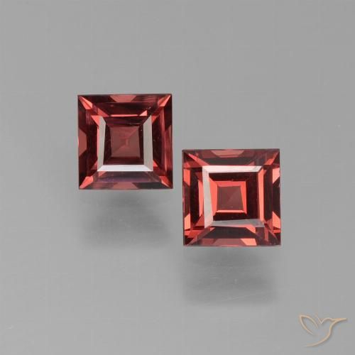 1.43ctw Natural Deep Red Pyrope Garnet, Square, VS