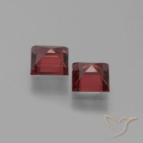 Pyrope Garnet Gemstones in 5 x 5 mm (calibrated) Size for Sale, Pyrope Garnet Stones in Deep Red Color
