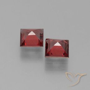 Pyrope Garnet Gemstones in 5 x 5 mm (calibrated) Size for Sale, Pyrope Garnet Stones in Deep Scarlet Red Color