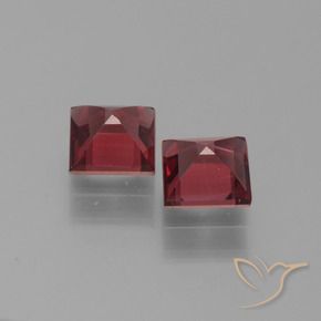Pyrope Garnet Gemstones in 5 x 5 mm (calibrated) Size for Sale, Pyrope Garnet Stones in Deep Red Color