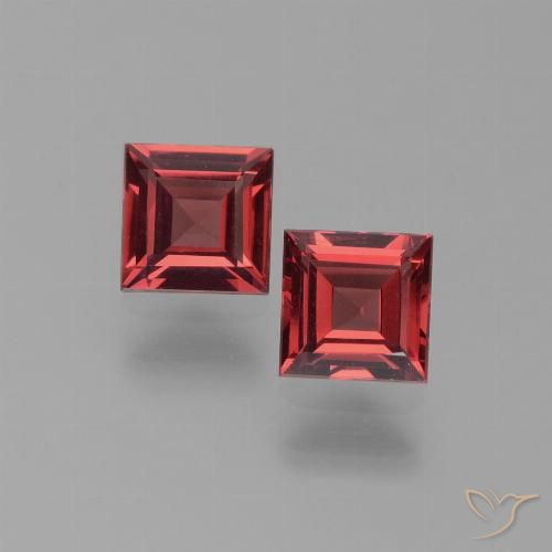 1.43ctw Natural Dark Red Pyrope Garnet, Square, VS