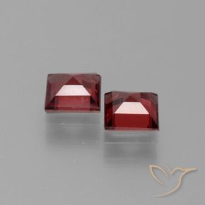 Pyrope Garnet Gemstones in 5 x 5 mm (calibrated) Size for Sale, Pyrope Garnet Stones in Dark Red Color