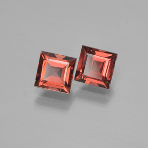 1.68 ctw Red Pyrope Garnet Stones, Natural Pyrope Garnet in Square Step-Cut Shape for Sale