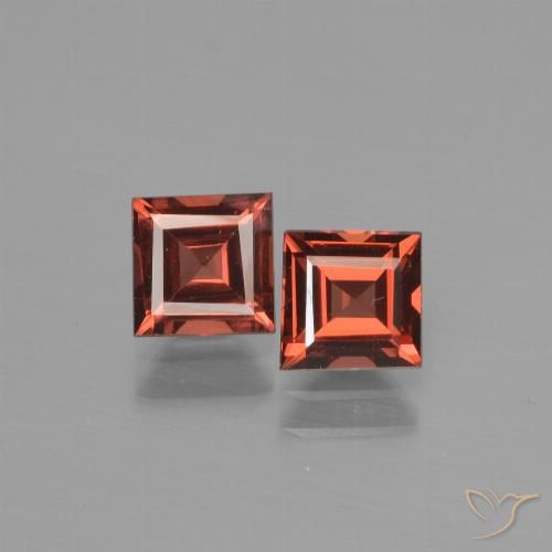 1.71 ct Square Cut Pyrope Garnet, 5.2 x 5.1 mm From Mozambique, Photo A