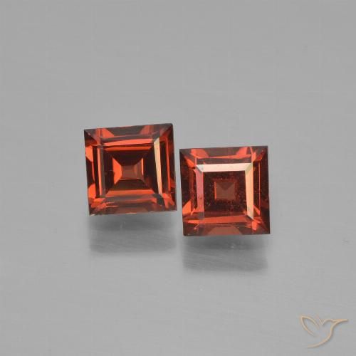 1.52 ct Square Cut Pyrope Garnet, 5 x 4.9 mm From Mozambique, Photo A