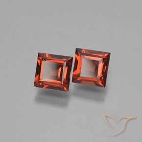 1.52 ctw Red Pyrope Garnet Stones, Natural Pyrope Garnet in Square Step-Cut Shape for Sale