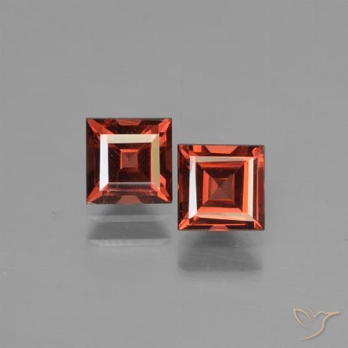 1.59 ct Square Cut Pyrope Garnet, 5 x 4.9 mm From Mozambique, Photo A
