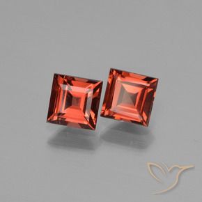 1.59 ctw Red Pyrope Garnet Stones, Natural Pyrope Garnet in Square Step-Cut Shape for Sale