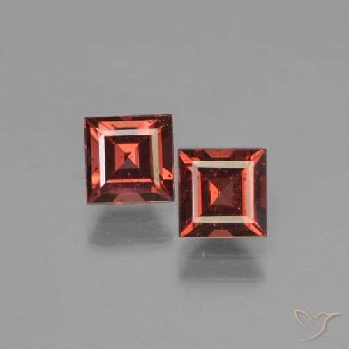 1.78ctw Natural Medium Red Pyrope Garnet, Square, VS