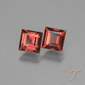1.78 ctw Red Pyrope Garnet Stones, Natural Pyrope Garnet in Square Step-Cut Shape for Sale