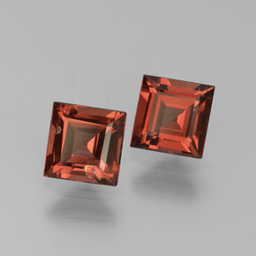1.57 ctw Red Pyrope Garnet Stones, Natural Pyrope Garnet in Square Step-Cut Shape for Sale