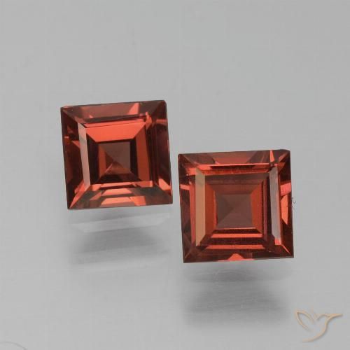 1.51 ct Square Cut Pyrope Garnet, 5.2 x 5.1 mm From Mozambique, Photo A