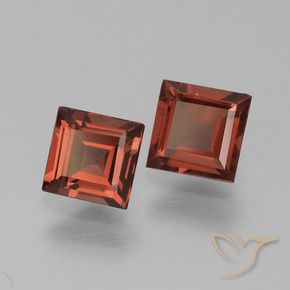 1.51 ctw Red Pyrope Garnet Stones, Natural Pyrope Garnet in Square Step-Cut Shape for Sale