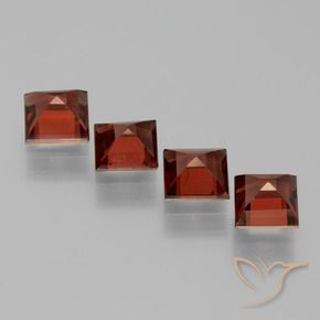 Pyrope Garnet Gemstones in 5 x 5 mm (calibrated) Size for Sale, Pyrope Garnet Stones in Deep Red Color