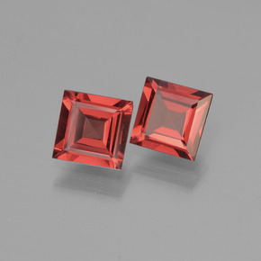 1.29 ctw Red Pyrope Garnet Stones, Natural Pyrope Garnet in Square Step-Cut Shape for Sale