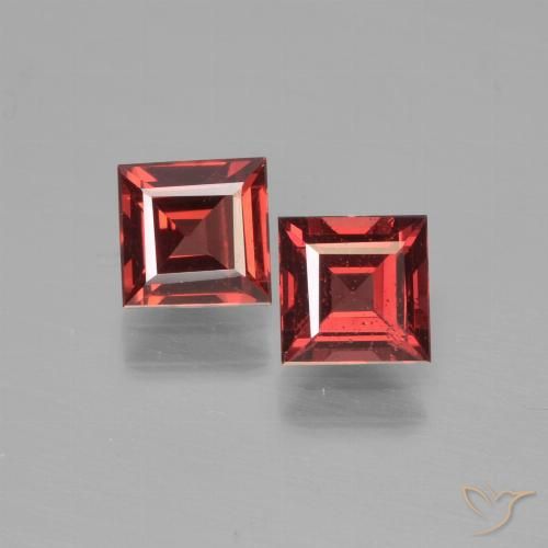 1.47ctw Natural Dark Red Pyrope Garnet, Square, VS