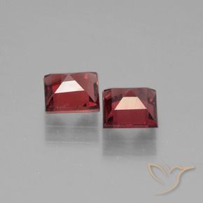 Pyrope Garnet Gemstones in 5 x 5 mm (calibrated) Size for Sale, Pyrope Garnet Stones in Dark Red Color