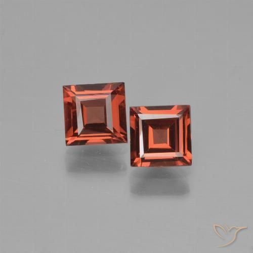 1.34ctw Natural Medium Red Pyrope Garnet, Square, VVS-VS