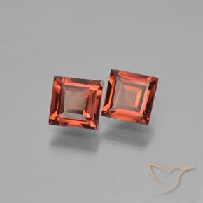 1.34 ctw Red Pyrope Garnet Stones, Natural Pyrope Garnet in Square Step-Cut Shape for Sale