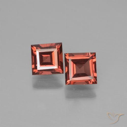 1.49ctw Natural Medium Red Pyrope Garnet, Square, VS