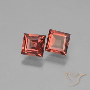 1.49 ctw Red Pyrope Garnet Stones, Natural Pyrope Garnet in Square Step-Cut Shape for Sale