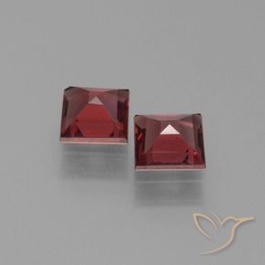 Pyrope Garnet Gemstones in 5 x 5 mm (calibrated) Size for Sale, Pyrope Garnet Stones in Deep Red Color