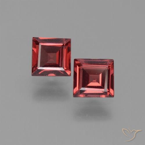 1.46 ct Square Cut Pyrope Garnet, 5.1 x 4.9 mm From Mozambique, Photo A