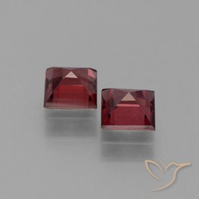 Pyrope Garnet Gemstones in 5 x 5 mm (calibrated) Size for Sale, Pyrope Garnet Stones in Deep Red Color