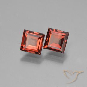 1.64 ctw Red Pyrope Garnet Stones, Natural Pyrope Garnet in Square Step-Cut Shape for Sale