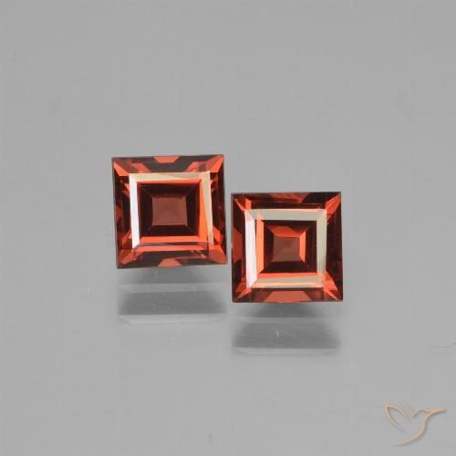 1.59 ct Square Cut Pyrope Garnet, 4.9 x 4.9 mm From Mozambique, Photo A