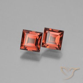 1.59 ctw Red Pyrope Garnet Stones, Natural Pyrope Garnet in Square Step-Cut Shape for Sale
