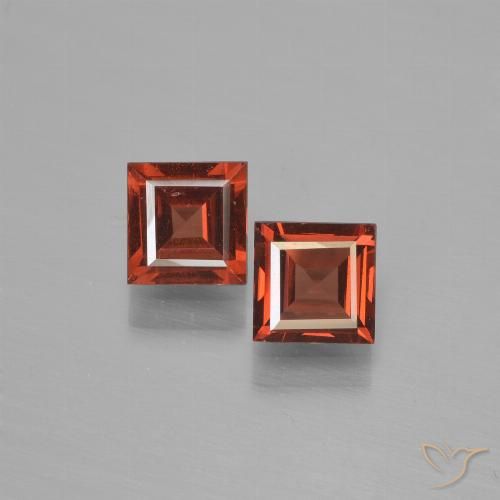 1.28 ct Square Cut Pyrope Garnet, 4.9 x 4.8 mm From Mozambique, Photo A
