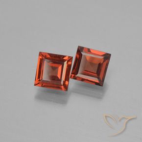 1.28 ctw Red Pyrope Garnet Stones, Natural Pyrope Garnet in Square Step-Cut Shape for Sale