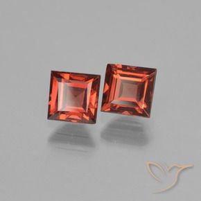 1.81 ctw Red Pyrope Garnet Stones, Natural Pyrope Garnet in Square Step-Cut Shape for Sale