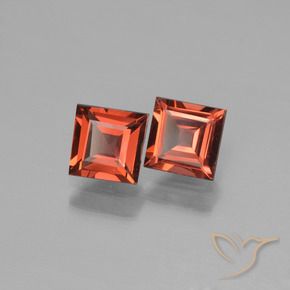 1.57 ctw Red Pyrope Garnet Stones, Natural Pyrope Garnet in Square Step-Cut Shape for Sale