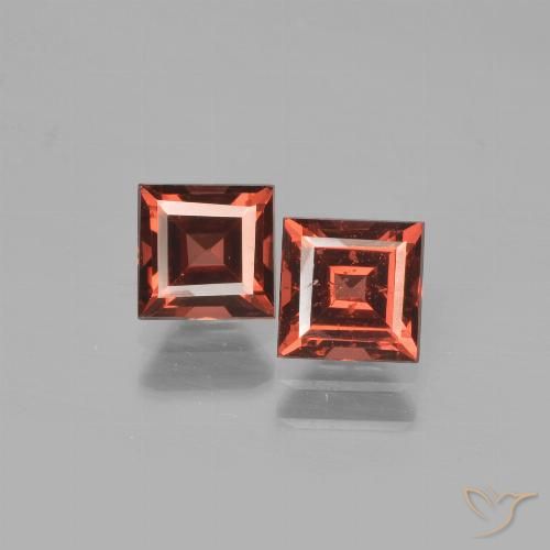 1.77 ct Square Cut Pyrope Garnet, 5 x 5 mm From Mozambique, Photo A