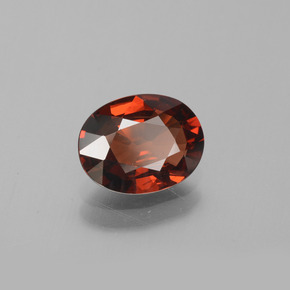 1.86 ct Red Pyrope Garnet Stone, Natural Pyrope Garnet in Oval Facet Shape for Sale