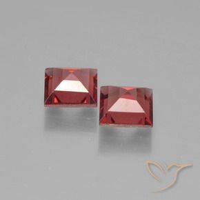 Pyrope Garnet Gemstones in 5 x 5 mm (calibrated) Size for Sale, Pyrope Garnet Stones in Deep Red Color