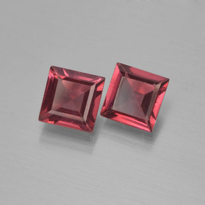 1.42 ctw Red Pyrope Garnet Stones, Natural Pyrope Garnet in Square Step-Cut Shape for Sale