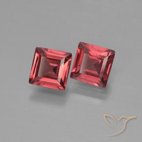 1.35 ctw Red Pyrope Garnet Stones, Natural Pyrope Garnet in Square Step-Cut Shape for Sale