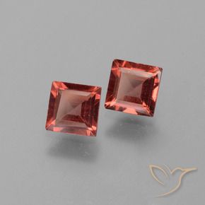 1.53 ctw Red Pyrope Garnet Stones, Natural Pyrope Garnet in Square Step-Cut Shape for Sale