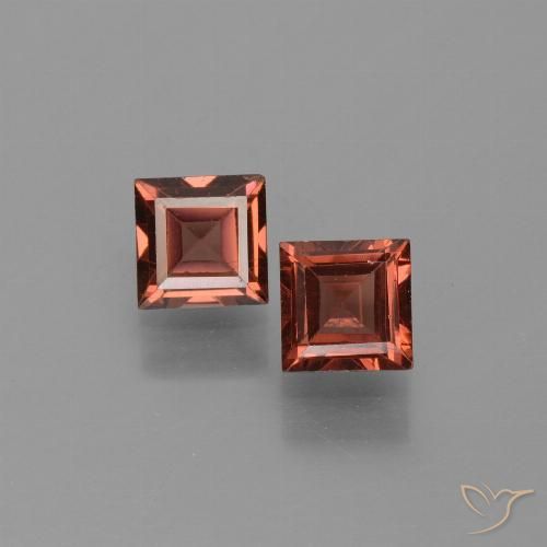 1.46ctw Natural Medium Red Pyrope Garnet, Square, VVS-VS