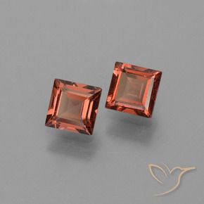 1.46 ctw Red Pyrope Garnet Stones, Natural Pyrope Garnet in Square Step-Cut Shape for Sale
