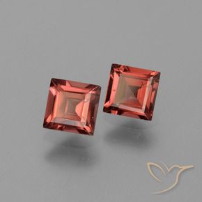 1.77 ctw Red Pyrope Garnet Stones, Natural Pyrope Garnet in Square Step-Cut Shape for Sale